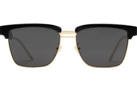 gucci 461662 j0770 1774|Gucci Square Metal And Acetate Sunglasses Black (596071 .